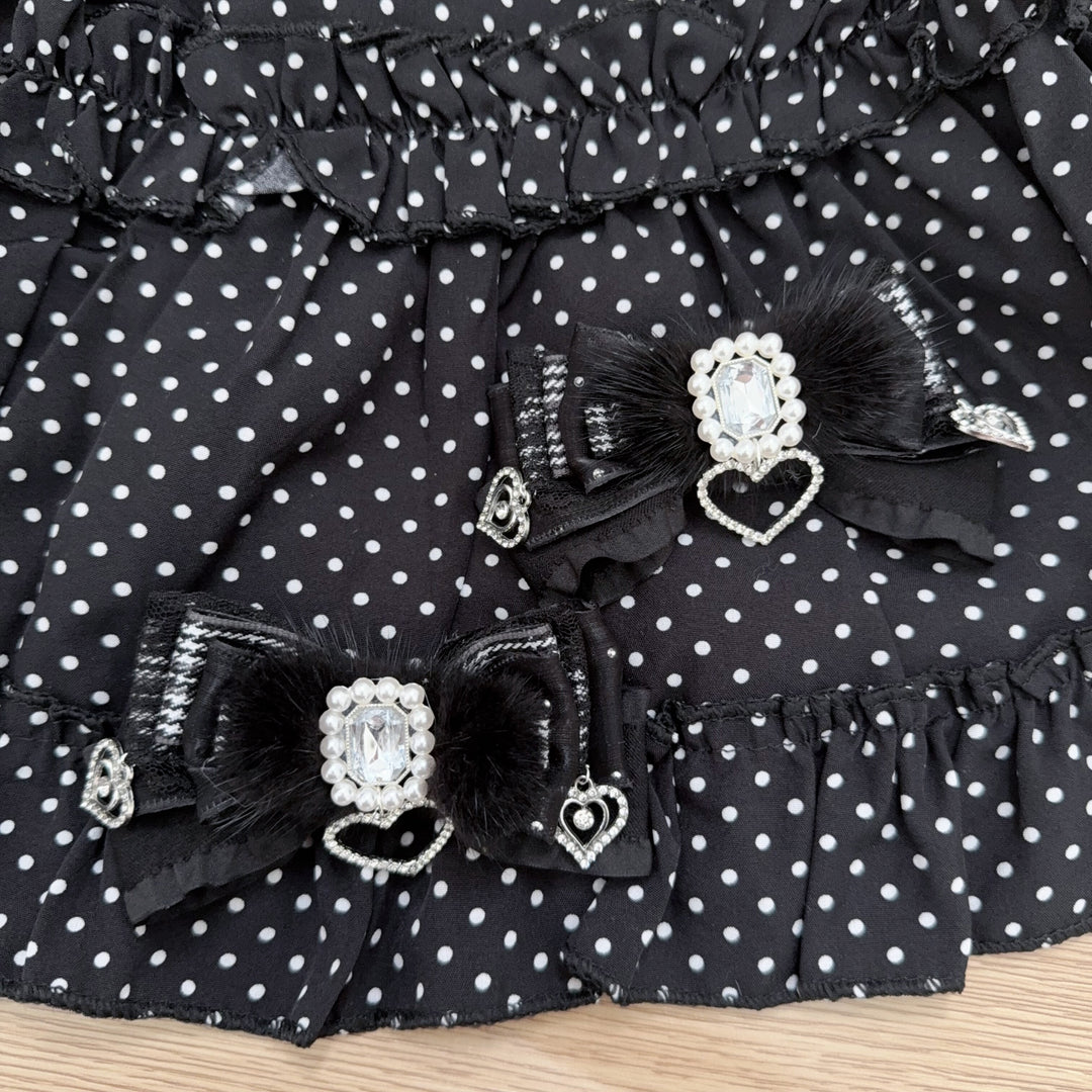 Jirai Kei Houndstooth Style or Fluffy Plush Hair Clips 45567:854719