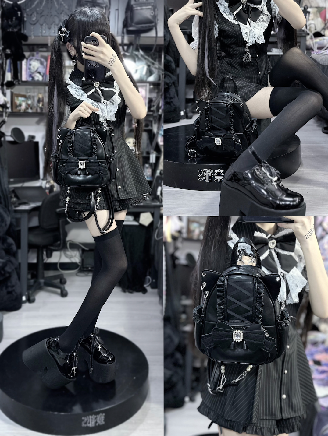 Jirai Kei Backpack Ryousangata Backpack Cat Ear Bag 41572:704970