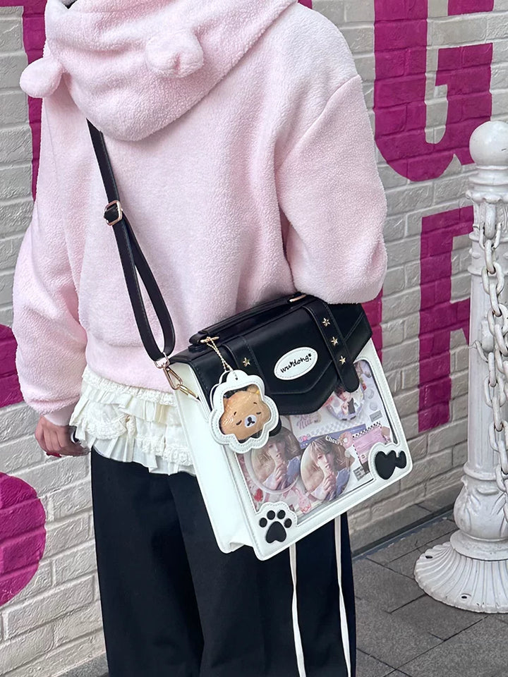 Cat Paw Ita Bag, Backpack with Clear Window 45421:848409