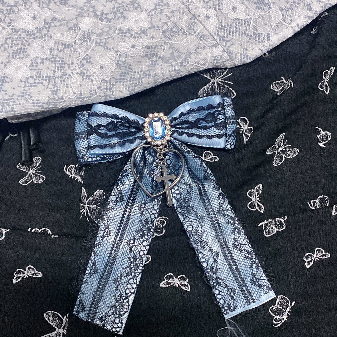 Jirai Kei Y2K Hair Clip Kawaii Edge Blue Gothic Accessories 29332:350050 29332:350050