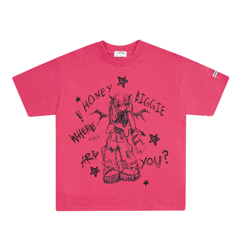 Kawaii Unisex T-shirt Subculture Top Short-sleeved T-shirt (L M XL) 38064:580150