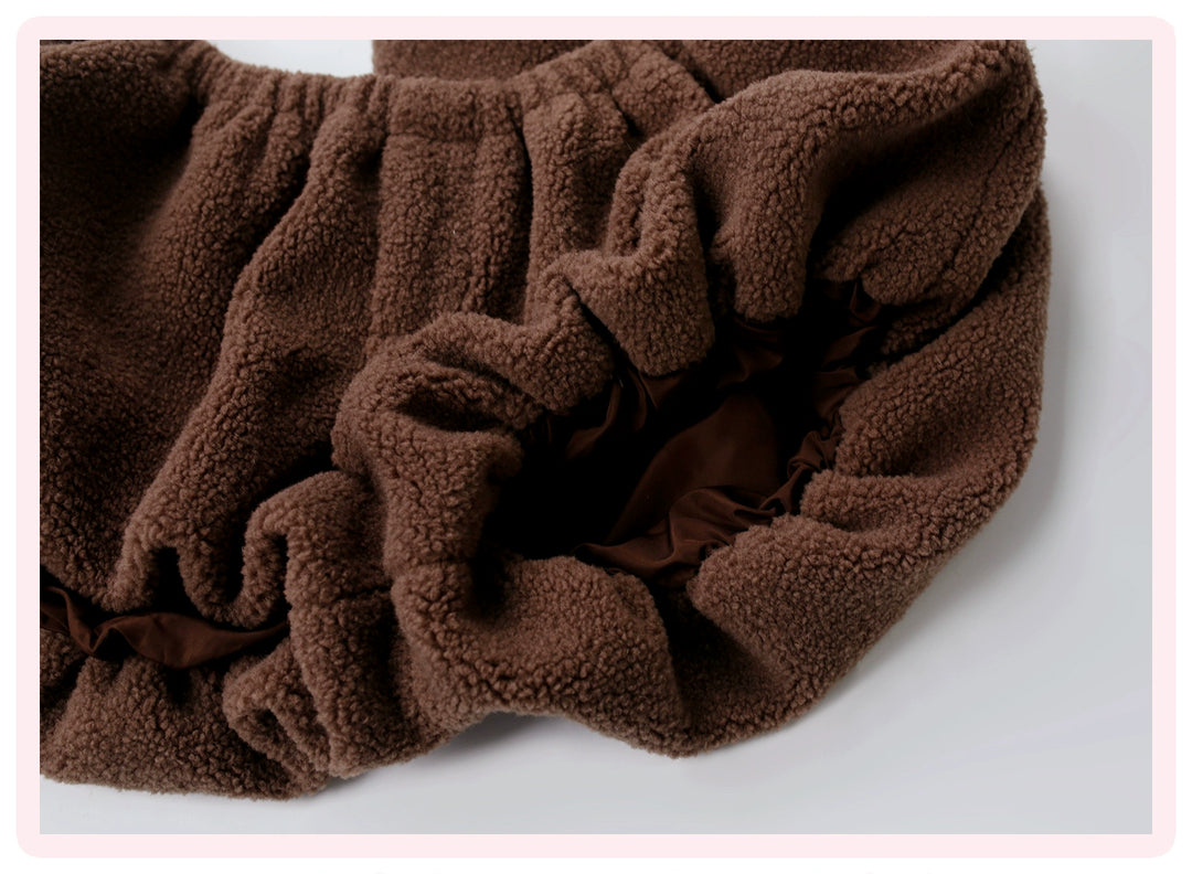 Fleeced Brown Cute Outfit, Bear Ear 44080:796042