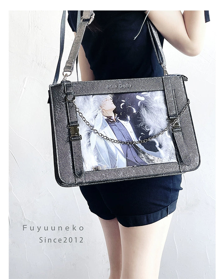 Square Crossbody Itabag, Detachable Chain 43234:779475