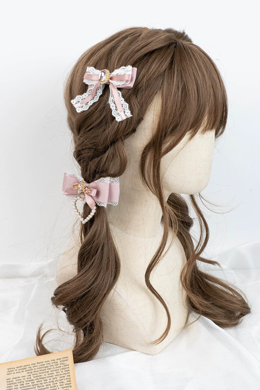 Lolita Hair Clip Jirai Kei Lace Butterfly Headdress Rhinestone Hairpin 35652:507502