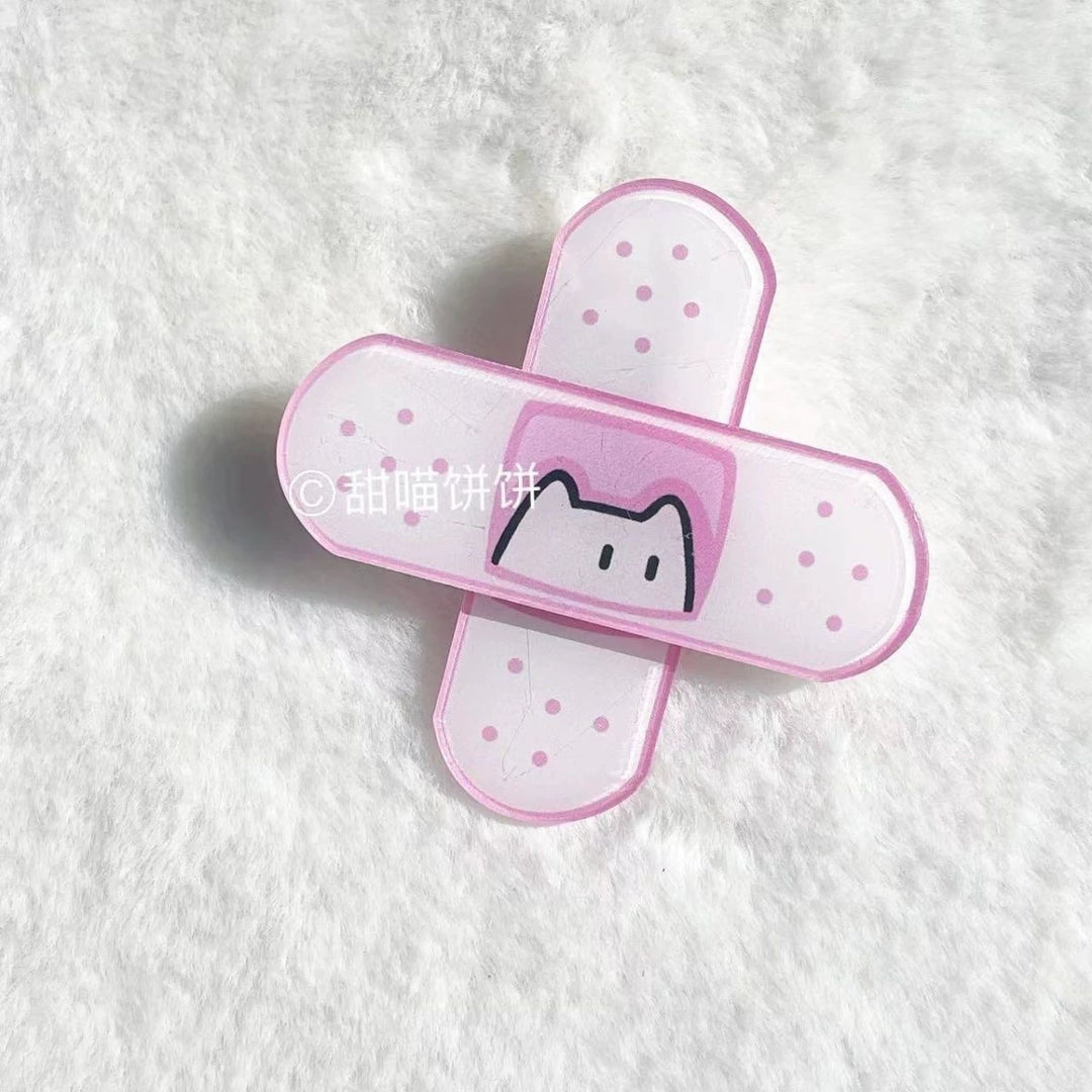 Tenshi Kaiwai Bandage Shaped Hair Clips, Cute Cat Detail 45468:852761