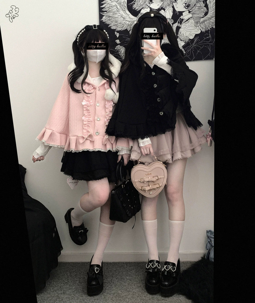 Sweet Style Winter Hooded Cape, Heart Rhinestone 42542:783442