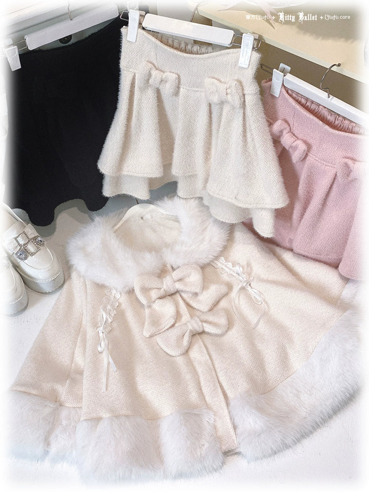 Sweet Bunny Ear Winter Cape, Polar Fleece Lining 44474:809684