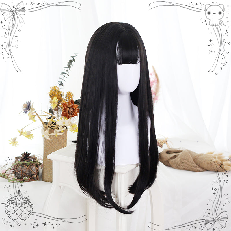 Harajuku Fashion Lolita Black Straight Long Wig 22812:330512