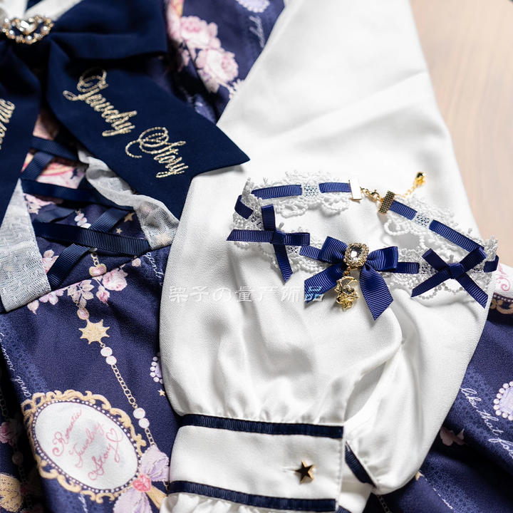 Ryousangata Ribbon Choker, Star Moon Pendant 44195:802780