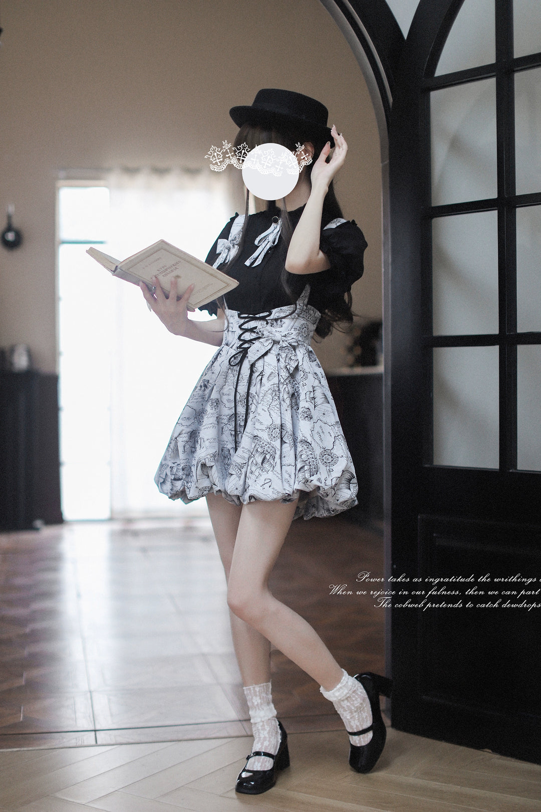 Classic Lolita Bust-supporting Bud Skirt & Solid Shirt & Bow 42921:757816