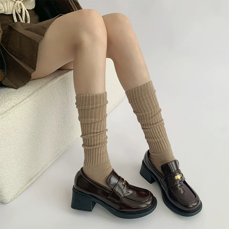 JK Knitted Mid-Calf Cotton Socks, Multiple Color 42336:736622