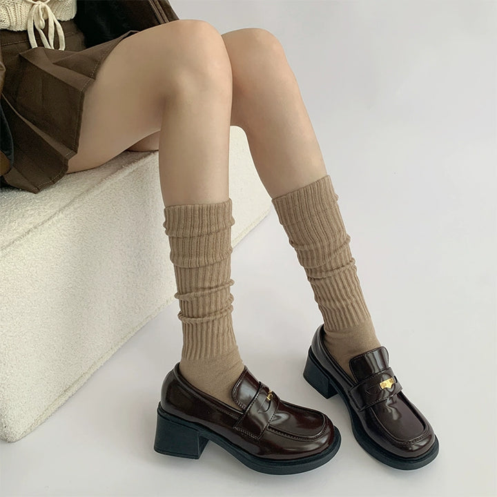 JK Knitted Mid-Calf Cotton Socks, Multiple Color 42336:736622