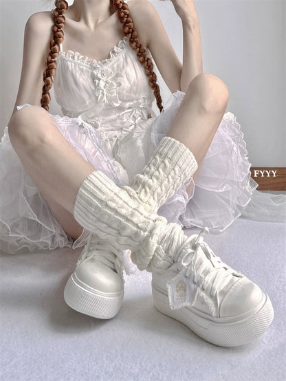 Y2K Subculture Girl Platform Canvas Black White Shoes 28960:343994