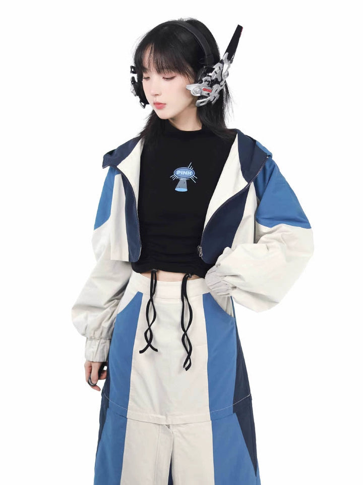 Blue Casual Outfit Set Futuristic Mechanical-Design 29372:355106 29372:355106