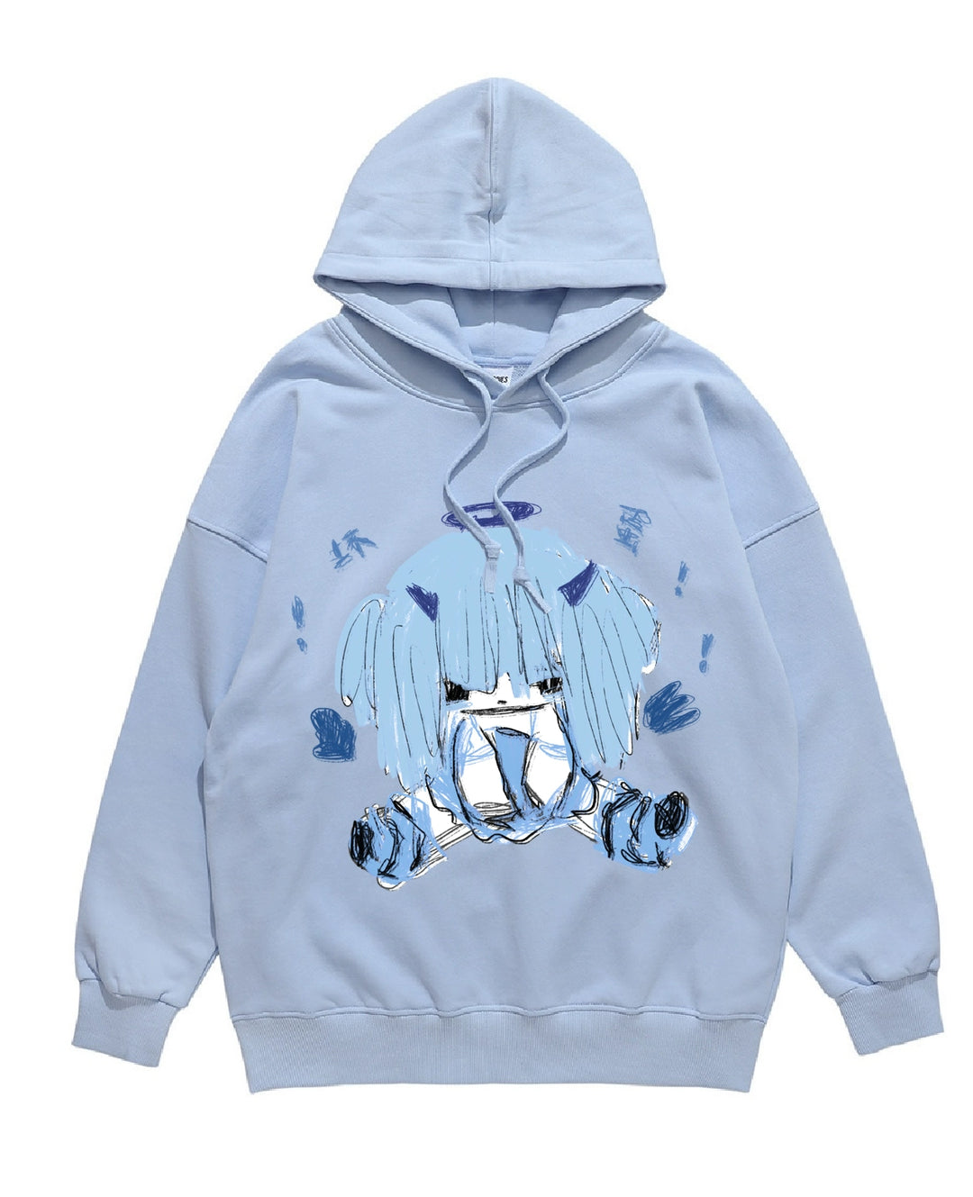 Pink/Blue/White Hoodie Thicked Hoodie 29240:340794 29240:340794