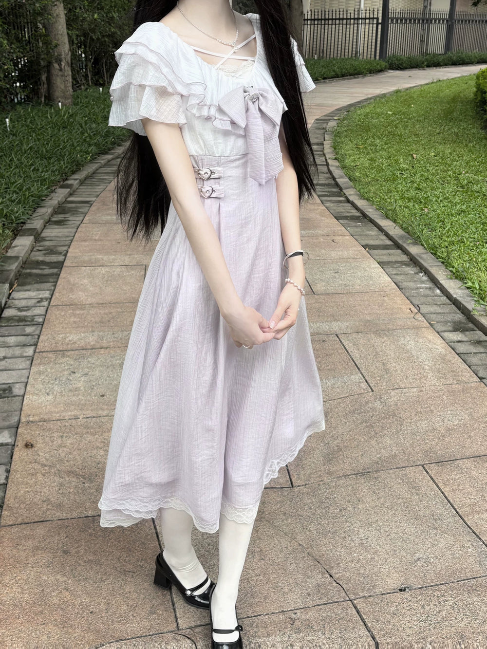 Summer Seiso Kei Dress, Cross Strap Neckline 44975:831982