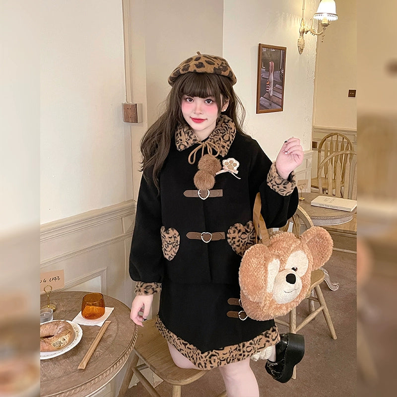 Plus Size Black Brown Aesthetic Kawaii Outfits 29862:361294 29862:361294