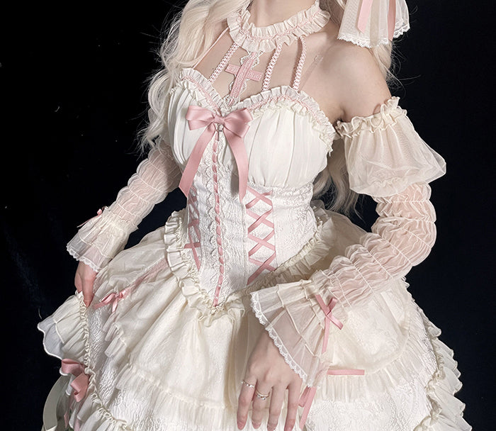 Gothic Lolita Dress Cross-Hime Halterneck Lolita Jumper Dress 35062:478605 35062:478605