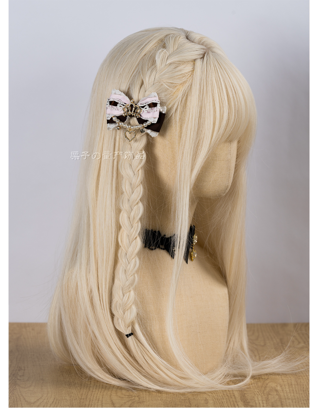 Ryousangata Hair Clip, Bow with Crown & Pearl 44743:823162