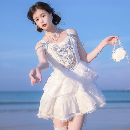 Lolita Dress Prom Dress Ballet Boned Strapless Mini Dress 36242:527914