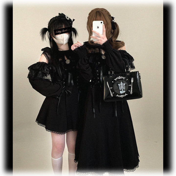 Elegant Long Open-Shoulder Dress, Subtle Floral Pattern 44473:809650