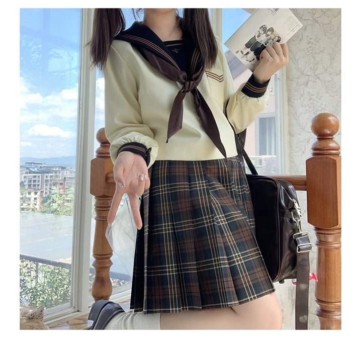 Autumn JK Uniform Sailor Top, Embroidered 43789:786047