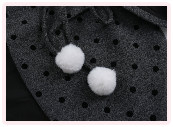 Kawaii Outfit Set, Knit Top, Suspender Skirt and Cape 44083:796615