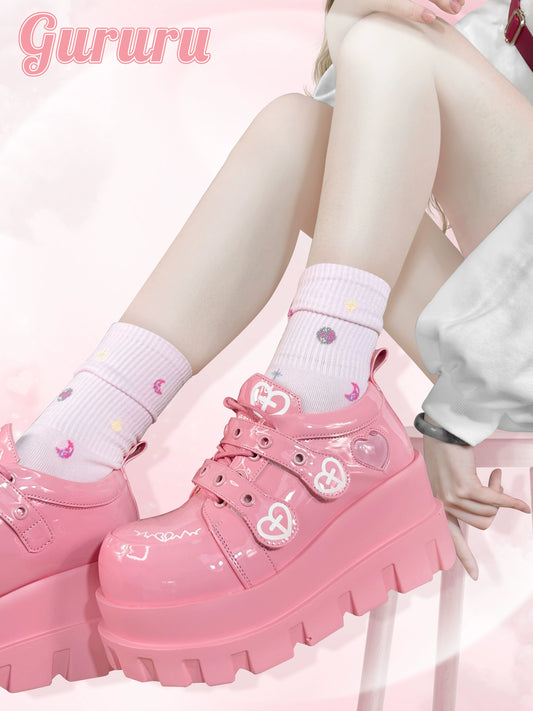 Jirai Kei Punk Fashion Cross Platform Shoes 4Colors 28958:344110