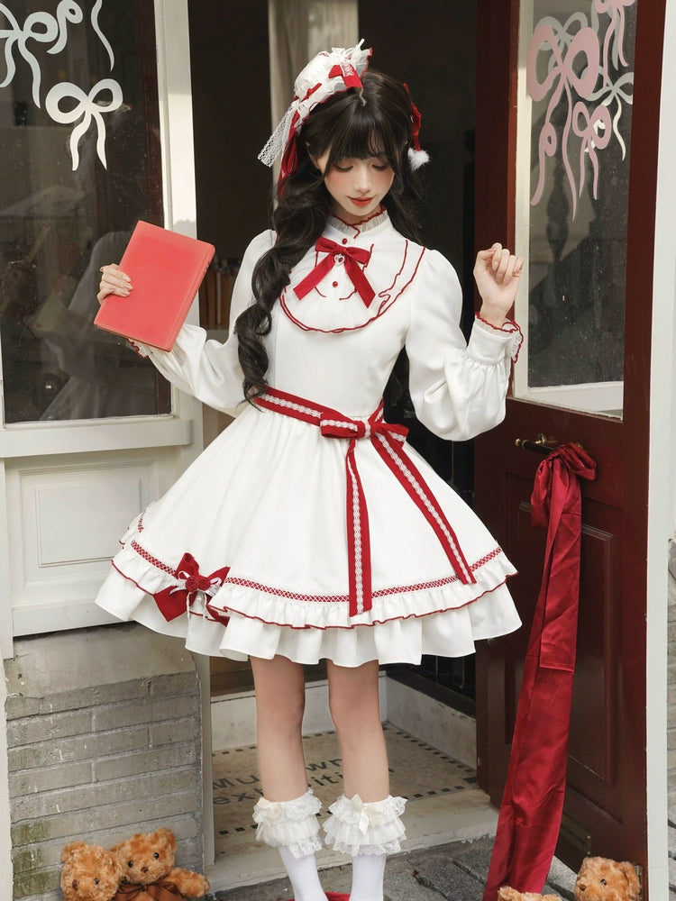 Christmas Dress Outfit, Red Cape with Detachable Collar 44323:805004