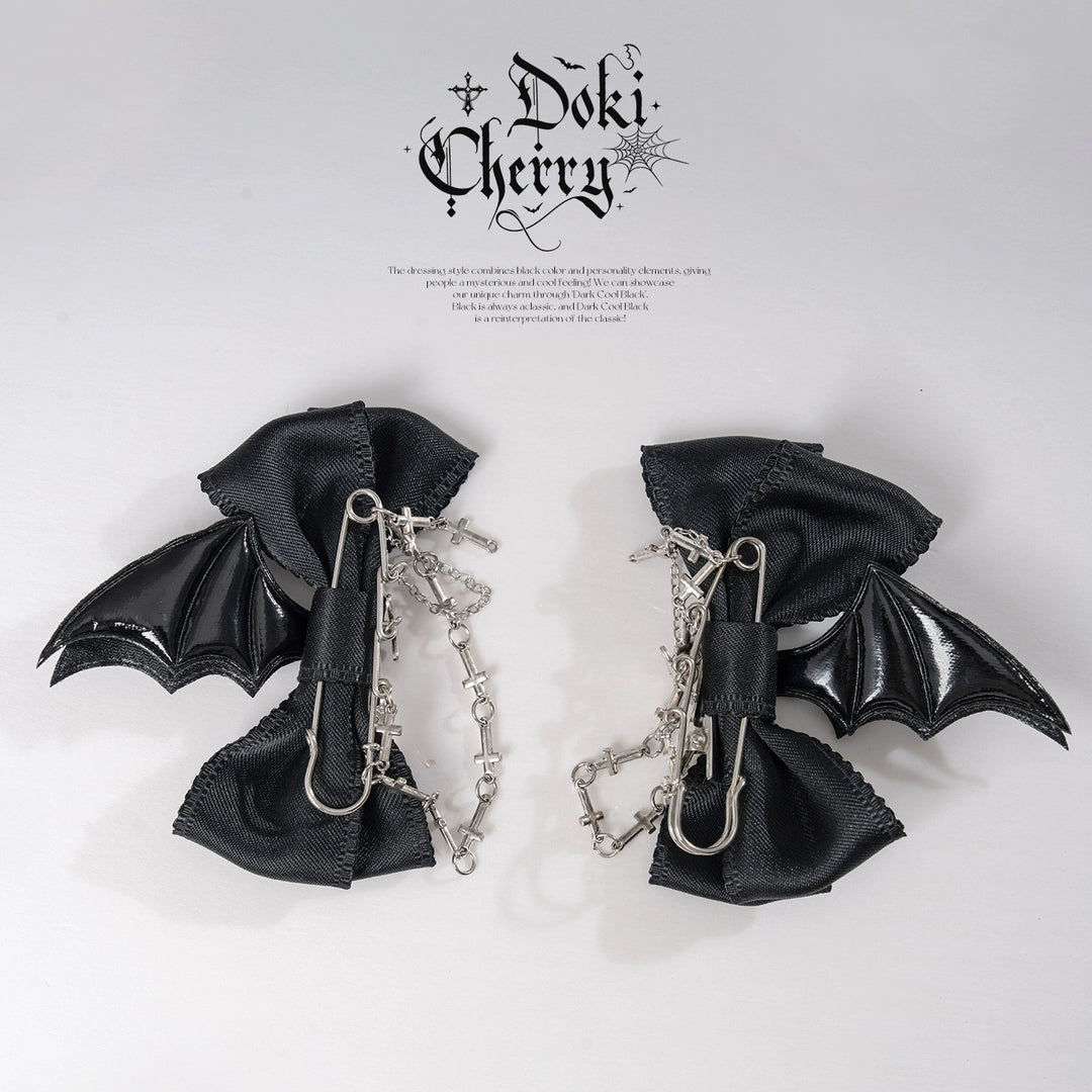 Gothic Lolita Black OP Dress, Bat Wing Collar 44074:795971