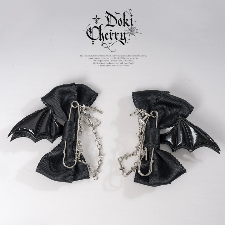 Gothic Lolita Black OP Dress, Bat Wing Collar 44074:795971