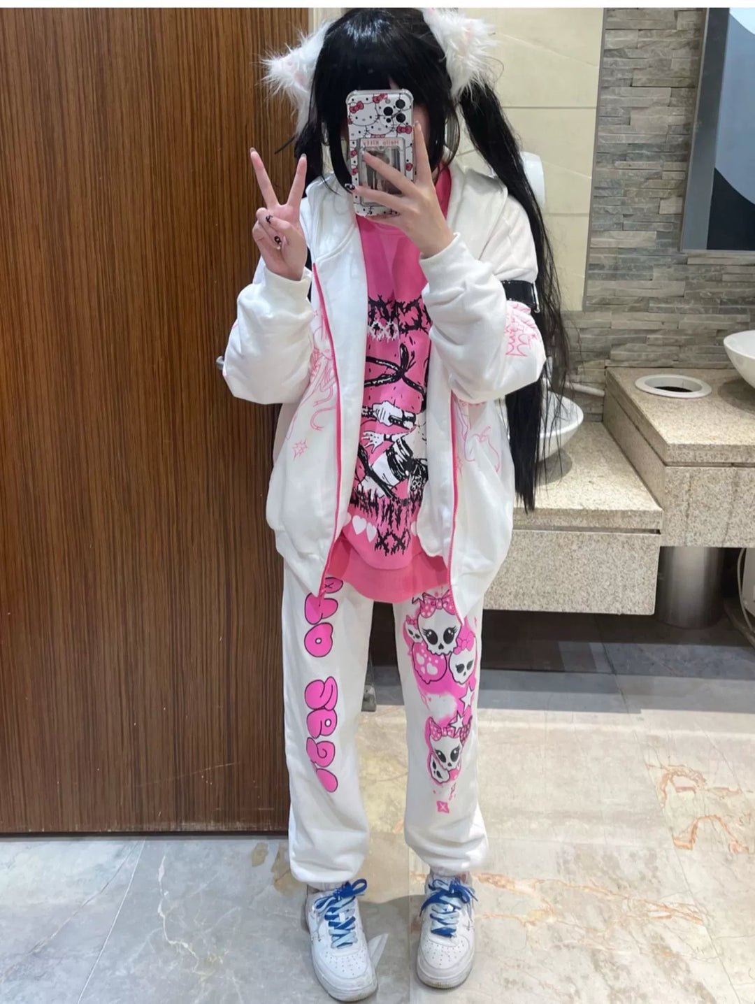 Jirai Kei Hoodie Gyaru Fashion Oversized Hoodie 34488:483824