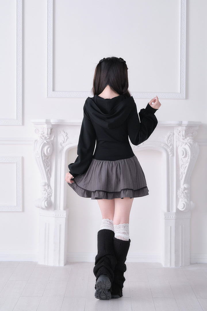 Jirai Kei One-Piece Dress, Hoodie-Inspired 44816:823057