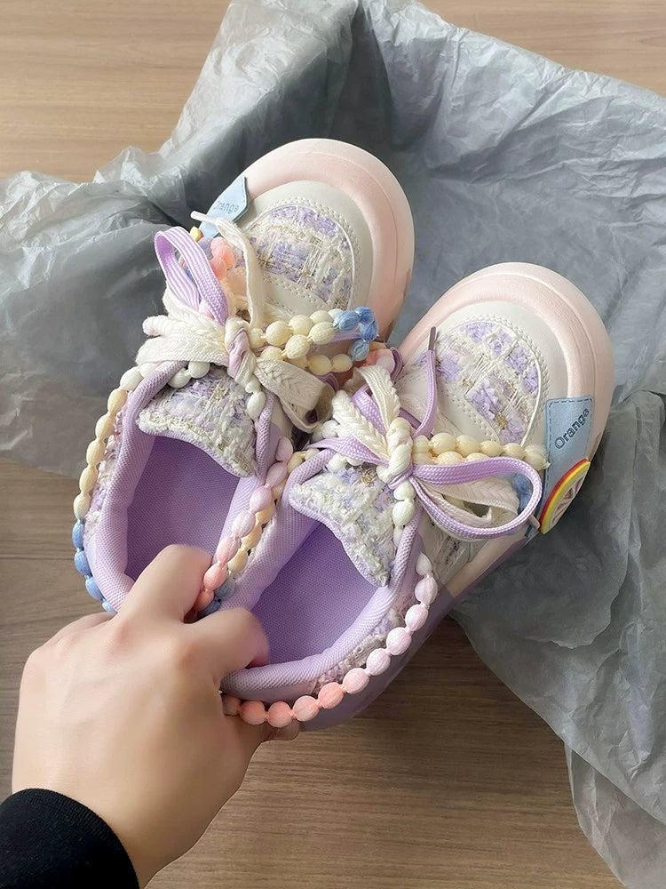 Kawaii Pink Blue Purple Shoes Pastel Platform Sneakers 31750:372462 31750:372462