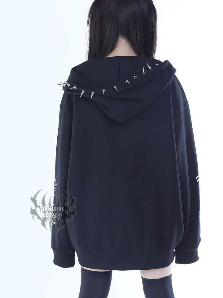 Punk Hooded Jacket, Studs Accents 44292:802415