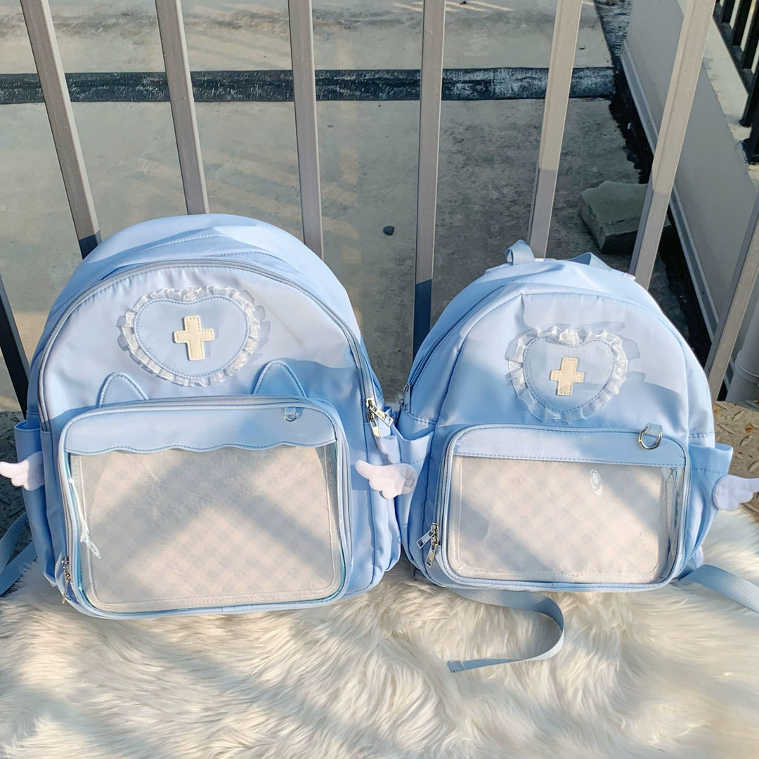 Tenshi Kaiwai Itabag Backpack Blue And Pink Bag 38278:588332