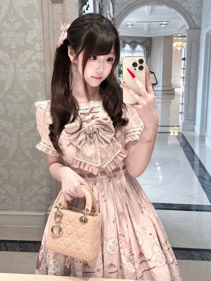 Ryousangata Dress Set, Bunny and Strawberry Dessert Prints 44783:836674