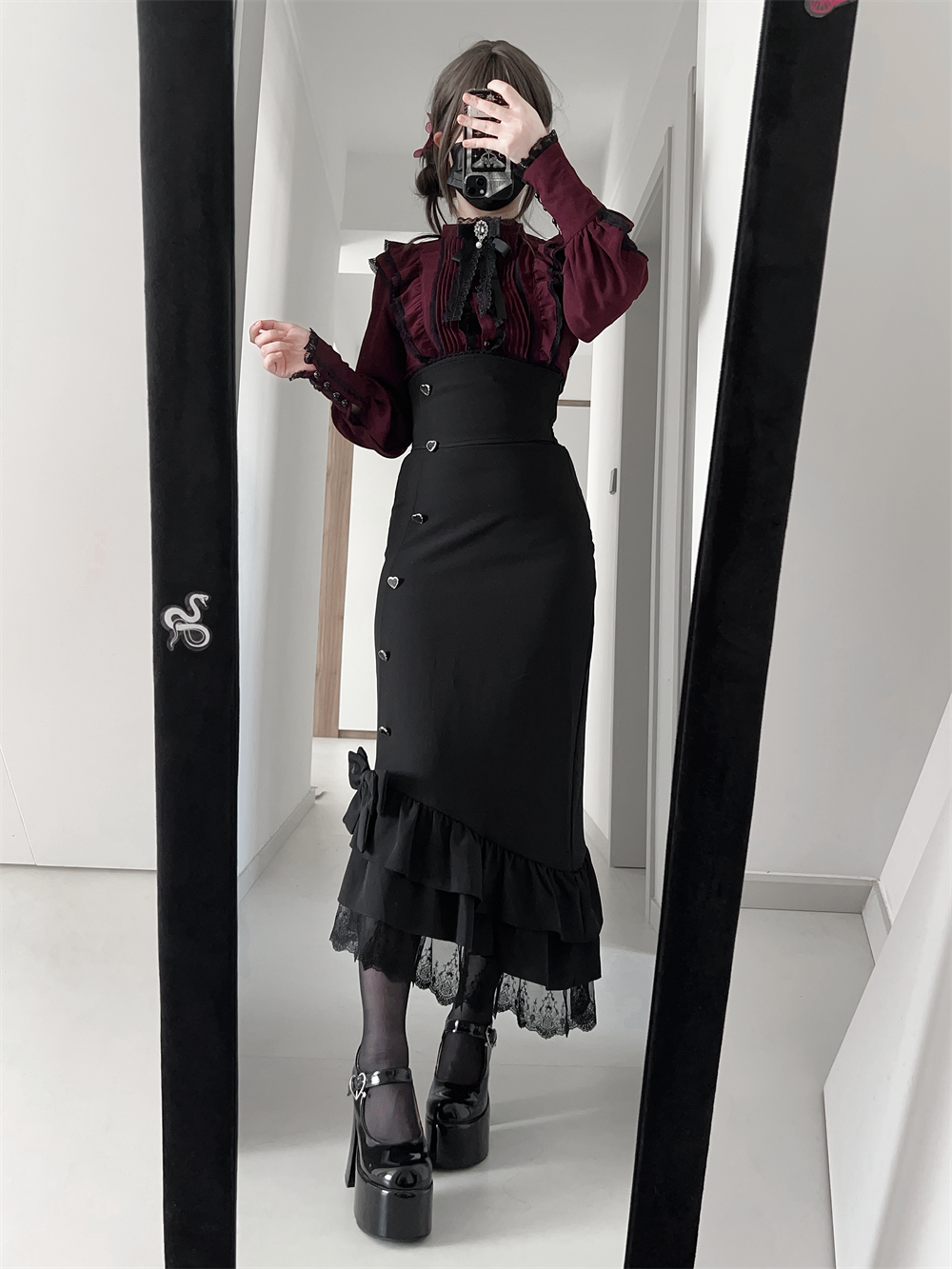 Jirai Kei Ankle-length Mermaid Skirt, Workwear 43985:791704