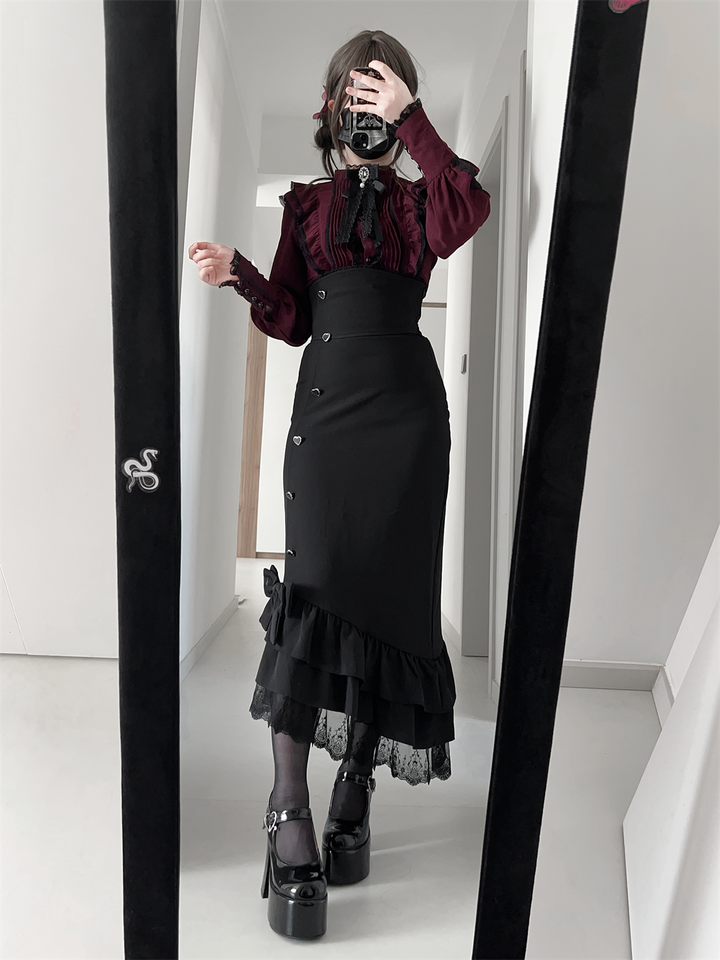 Jirai Kei Ankle-length Mermaid Skirt, Workwear 43985:791704