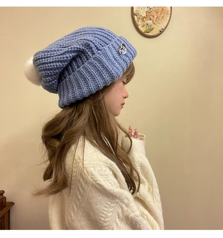 Warm Knitted Hat Thick Woolen Cap Winter Cold Hat 39338:620400