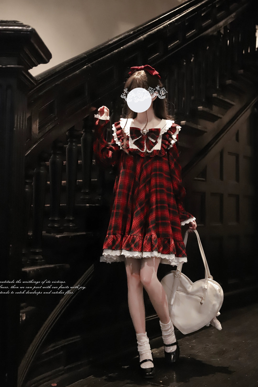 Doll-like Plaid Dress, A Line Design 44041:793500