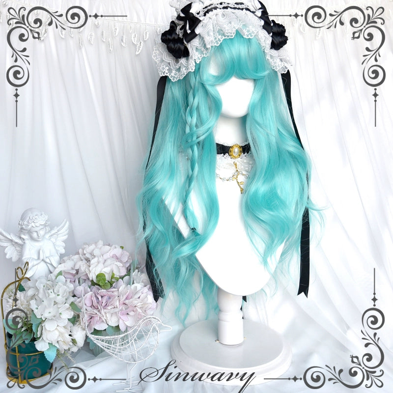 Lolita Wig Mint Green Cosplay Wig Long Curl Wig 38888:607934