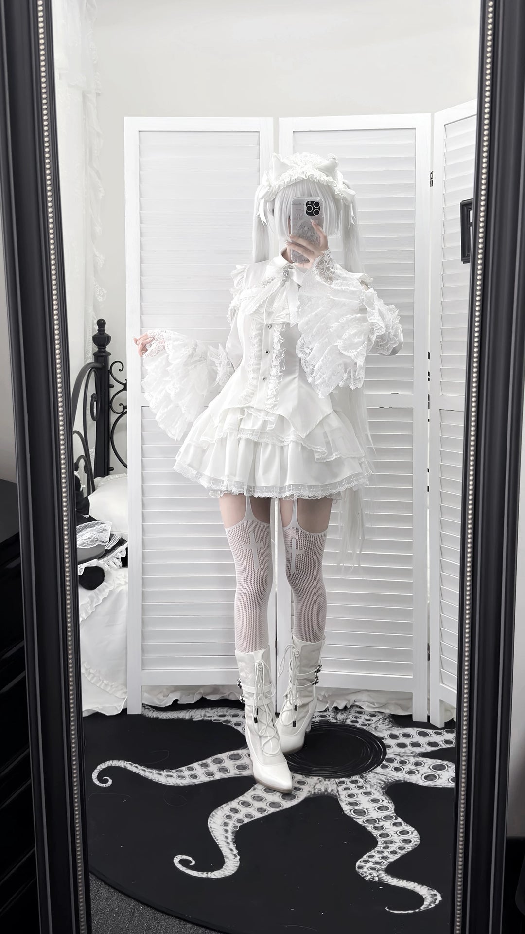 Subculture Hime Sleeve Blouse, Lace Skirt Set 45625:858396