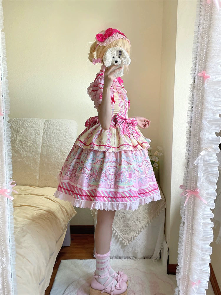 Sweet Lolita Dress Lolita Salopette JSK Set Multicolors 36482:552090 36482:552090