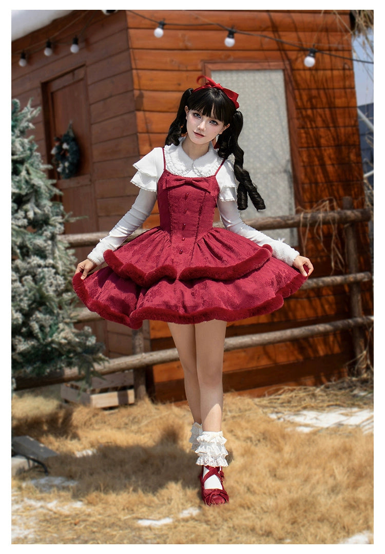 Sweet Lolita Blouse Peter Pan Collar Inner Wear Winter Shirt 40296:707338