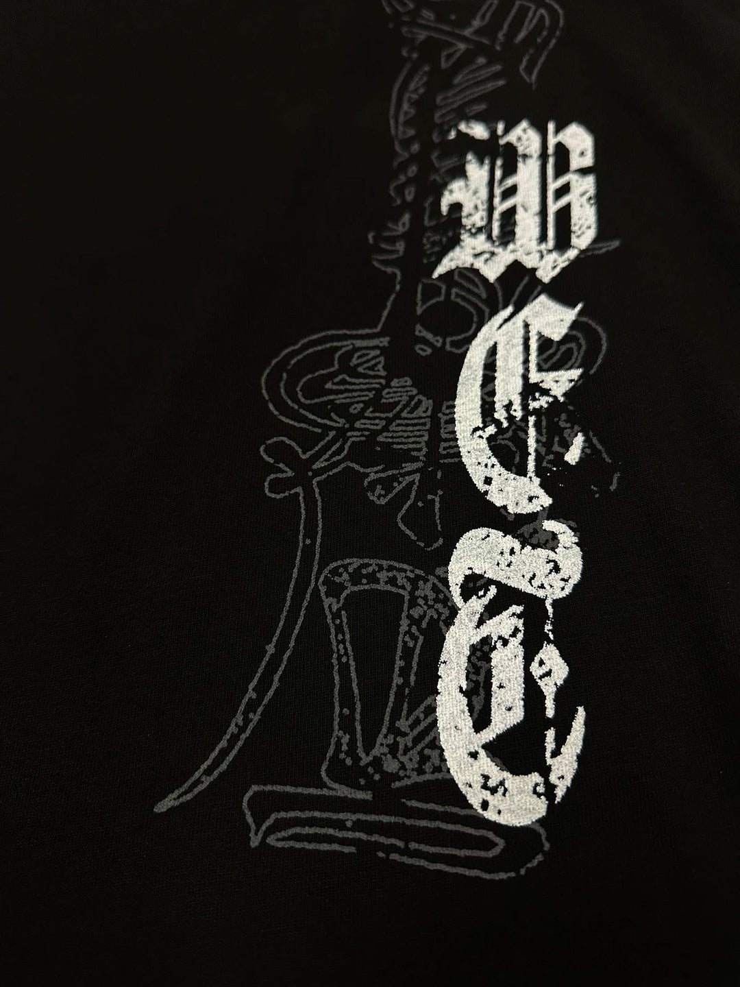 Subculture Black Printed T-shirt, Standard Shoulder Cut 45697:859422