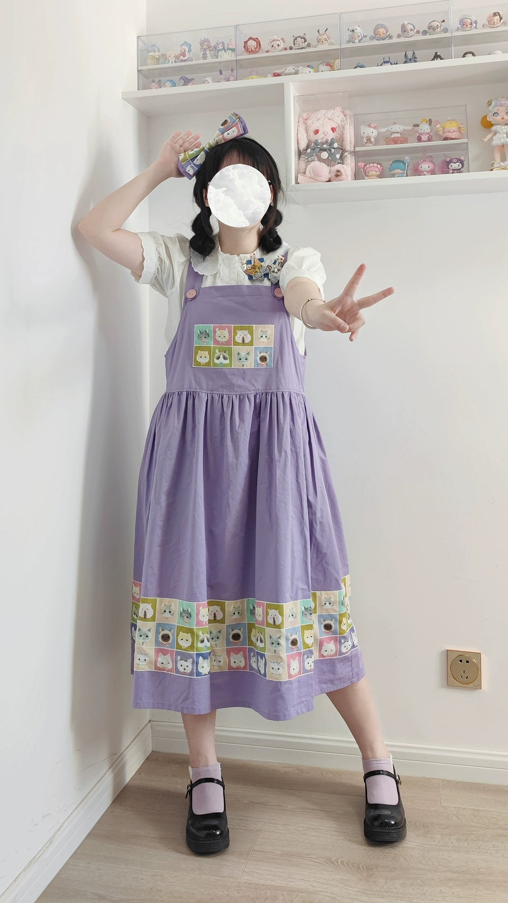 Kawaii Blue Purple Dress Summer Maxi Dress 22666:345082 22666:345082