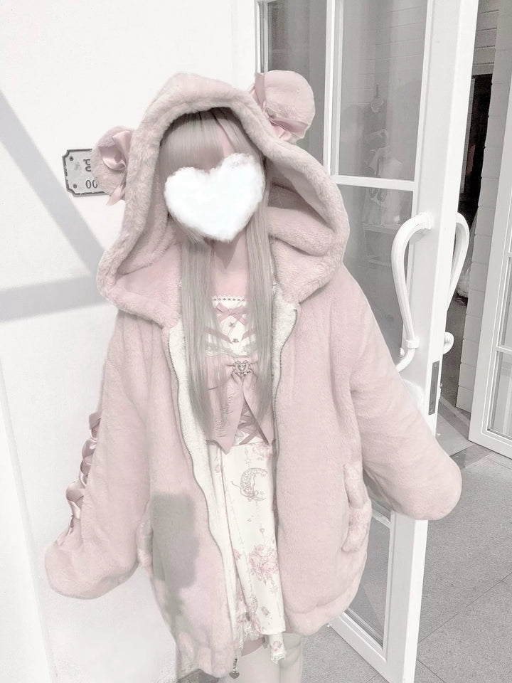 Ryousangata Style Winter Coat, Bear Ear Hood 44414:807514
