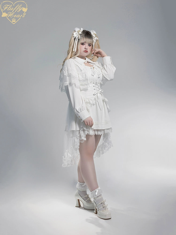 Jirai Kei Dress Decorative Waist Cincher Overskirt 36968:545248