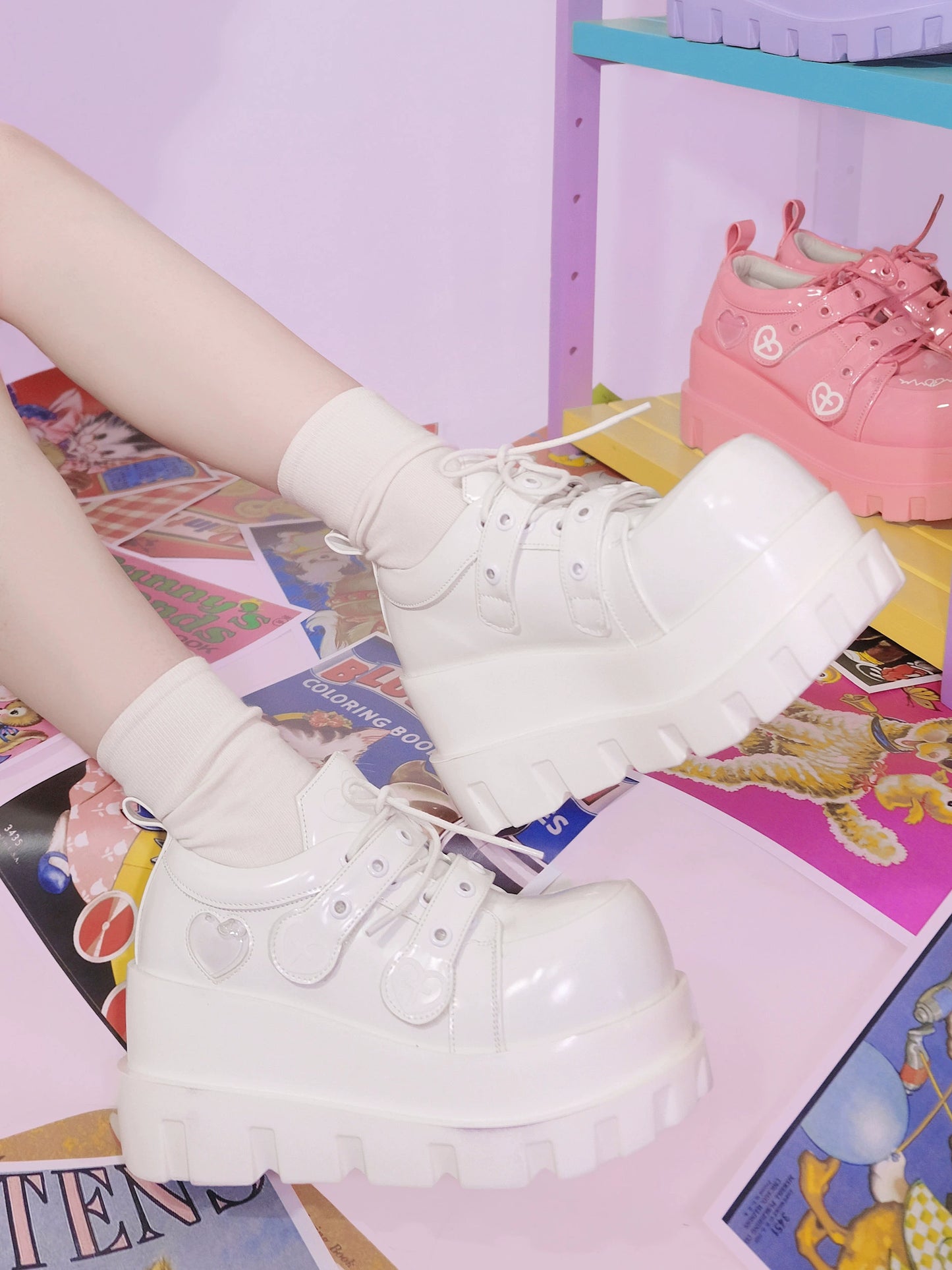 Jirai Kei Punk Fashion Cross Platform Shoes 4Colors 28958:344054